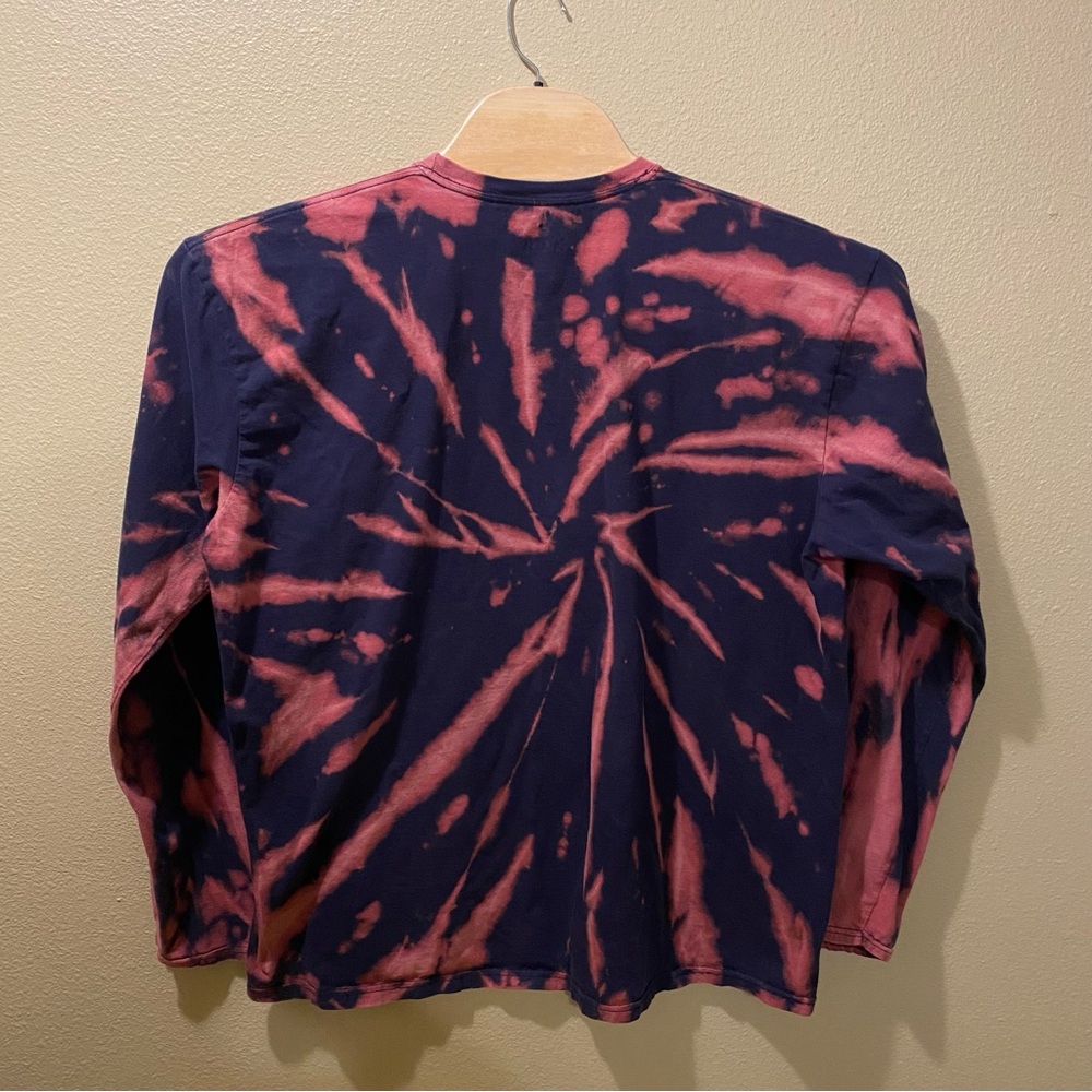 Men’s 2XL NFL Chicago Bears Upcycled Bleached Tie Dye Long Sleeve Shirt - Picture 7 of 8